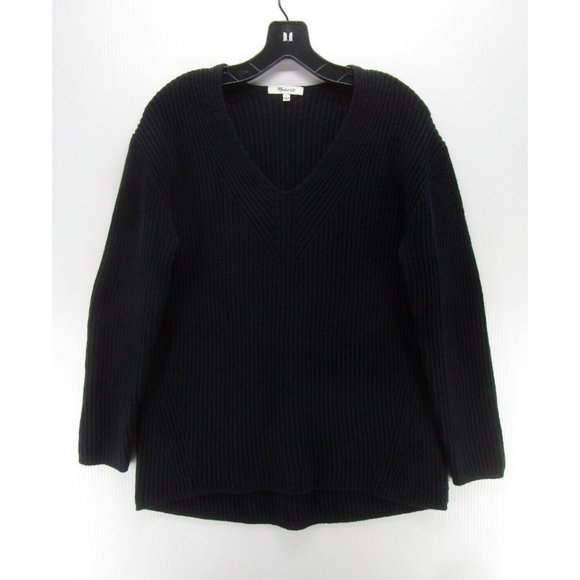 Madewell Sweaters - Madewell Sweater Small Merino Wool Pullover V-Neck Hi Low Relaxed